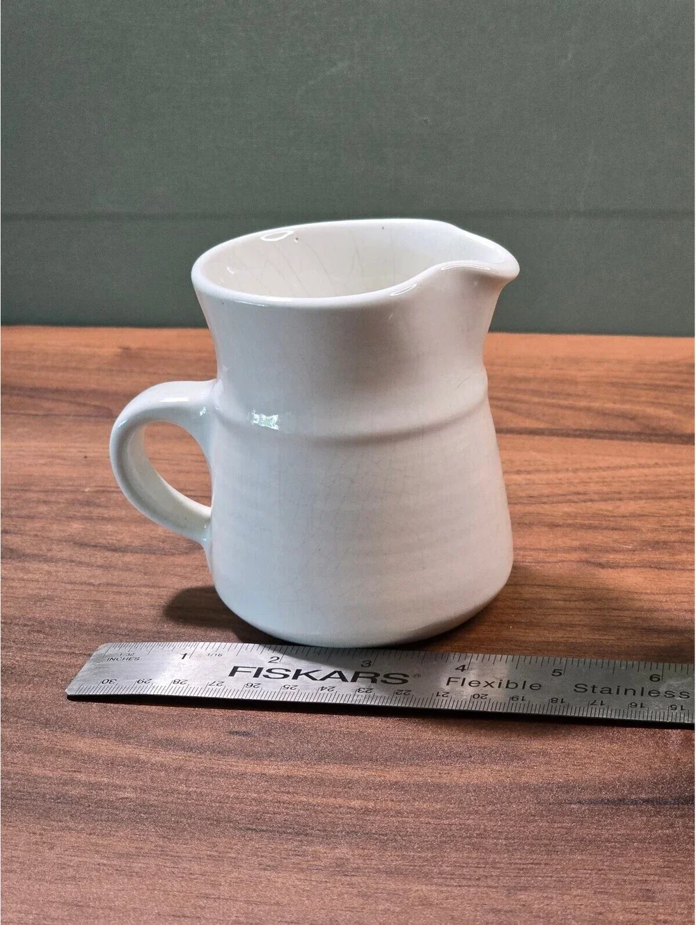 Vintage Metlox California Pottery White Ceramic Creamer Pitcher